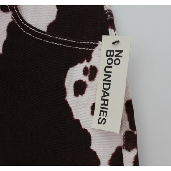 No Boundaries Womens Denim Mini Skirt Cow Print Size S NWT - Picture 7 of 7